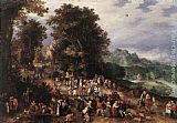 Jan the elder Brueghel A Flemish Fair painting